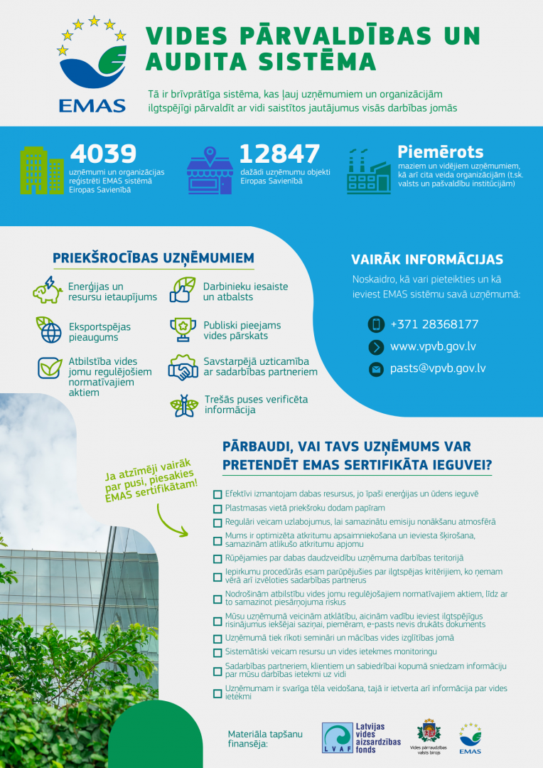 EMAS priekšrocības