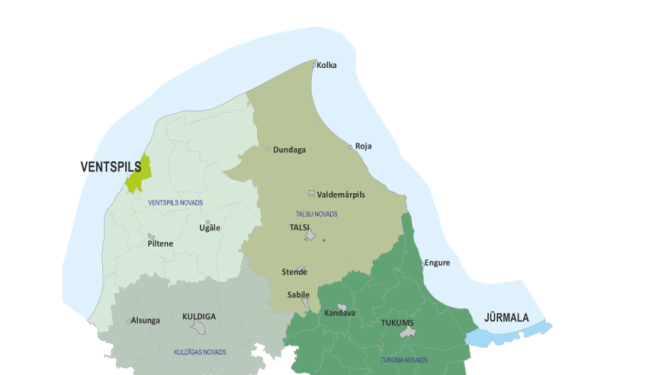 Ziemeļkurzemes reģionālā atkritumu apsaimniekošanas plāna teritorija